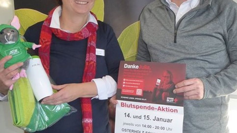 Maike Jaschok und Andreas Mohrmann organisieren die Event-Blutspende in Osterholz-Scharmbeck.  Foto: hc