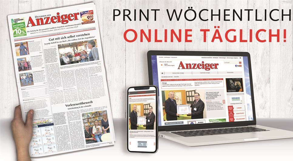 Der ANZEIGER im neuen Gewand ab sofort online: Die neue Webseite www.anzeiger-verlag.de bietet Lesern und Kunden mehr Service und verbindet Print- und Onlinemedium.  Foto/Grafik: Desmedia