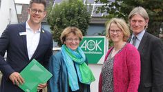 Jörn Willer, Maike Jaschok (AOK), Bettina Szlagowski und Norbert Mathy freuen sich gemeinsam über die Fördersumme.  Foto: jm