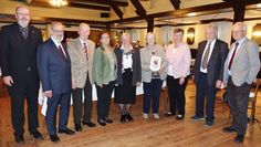 Gute Stimmung beim Jubiläum (von links):  Kay Oppermann, Christian Klotzek, Dieter Korte, Traute Korte, Christa Ehlers, Erika Kunst, Erika Steffens, Hermann Oerding und Wilfried Windhorst. Foto: khe