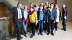 Der Bundestagsabgeordnete Andreas Mattfeldt begrüßte in Berlin Vertreter des Ortsverbandes der DLRG aus Lilienthal.  Foto: eb