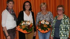 Die Vorsitzende Karin Fuhrberg (rechts) und ihre Stellvertreterin Petra Wilkens bedankten sich bei der scheidenden Ortsvertrauensfrau Gisela Mangels (2. von rechts) und begrüßten ihre Nachfolgerin Iris Stäckeler.  Foto: sla