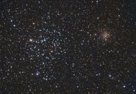 Die Sternhaufen Messier 35 und NGC 2158 im Sternbild der Zwillinge.
Foto: Gerald Willems