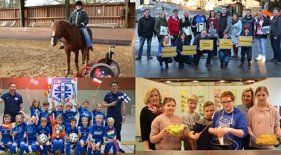 Die glücklichen Gewinner der Sparkassen-Voting-Aktion freuen sich sehr über die Fördersummen, die die Facebook-Nutzer mit ihren Likes festgelegt haben.  Foto: eb