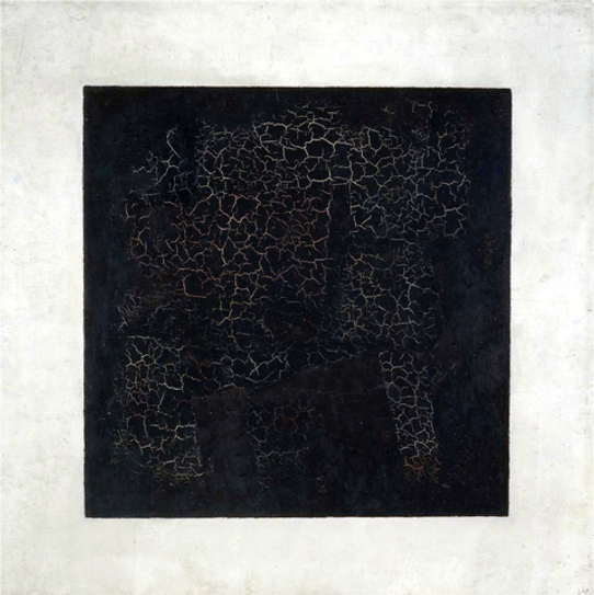 Einfach nur Farbe: das schwarze Quadrat von Malewitsch. Bild: commons.