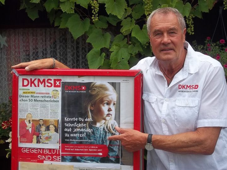 Das ehrenamtliche DKMS-Team um Gerd Holzhauer sucht potenzielle Stammzellenspender*innen für einen 62-Jährigen aus Ritterhude.  Foto: eb