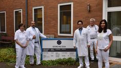 Das erweiterte Team besteht nun aus Gudrun Rabe (v. li.), Said Hashmi, Michael Ecker, Abdel Salam Iklawi und MasoomehKarami Motaghi. Foto: OsteMed