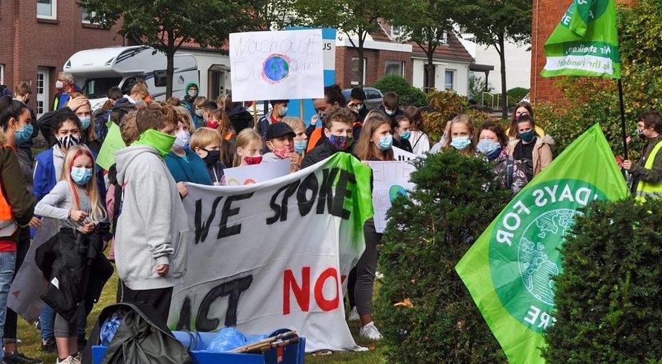 Erst vor einem Monat hieß es auf den Straßen von Osterholz wieder: Demonstrieren für eine klimaneutrale und gerechte Zukunft.  Foto: mf