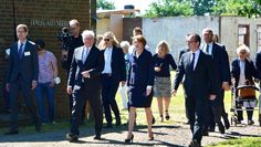 Hoher Besuch im Lager Sandbostel: Bundespräsident Frank-Walter Steinmeier kam mit seiner Frau sowie weiteren Gästen in die Gedenkstätte. Fotos: rgp