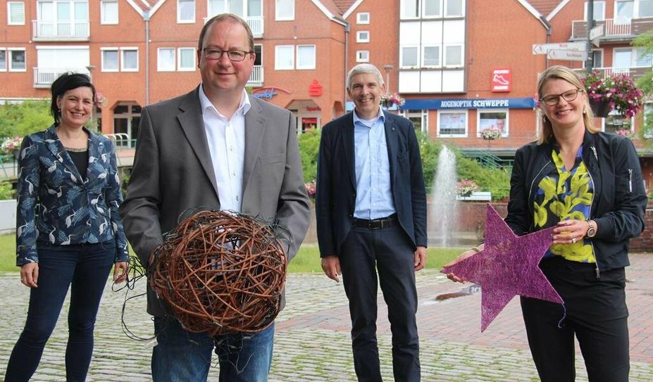 Von links: Susanne Stelljes, Stefan Tietjen, Torsten Rohde und Sonja Sancken hoffen, dass die Zwangspause für den Weihnachtsmarkt in diesem Jahr ein Ende nimmt.