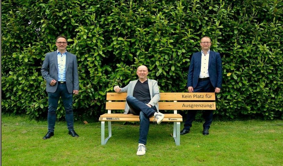 Stefan Imbusch (v. li.), Michael Hannebacher und Jochen Hake setzen sich gegen Ausgrenzung ein.