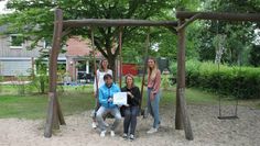 Julia Kemker und Marcel Konoppa (Osterholzer Stadtwerke) &amp; Sonja Oelfke und Berenice Scharf, (beide SOS-Kinderdorf Worpswede) (v. li.).