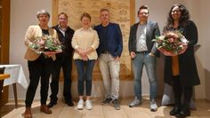 Geehrte und Vorstandsmitglieder (v. li.): Silke Homburg, Matthias Otten, Silke Kosch, Hanjo Postels, Kristian Mahnken und Melanie Blank.