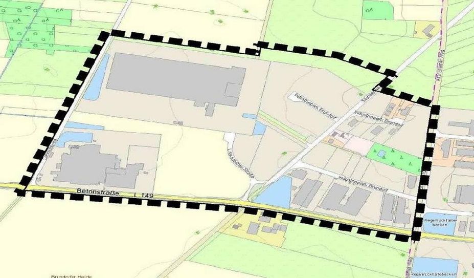 Der Geltungsbereich der 6. Änderung des Bebauungsplanes Nr. 87 befindet sich in der Ortschaft Brundorf nördlich der Betonstraße (L149), östlich der Straße Lehrhofsweg und westlich der Straße Sachsenring