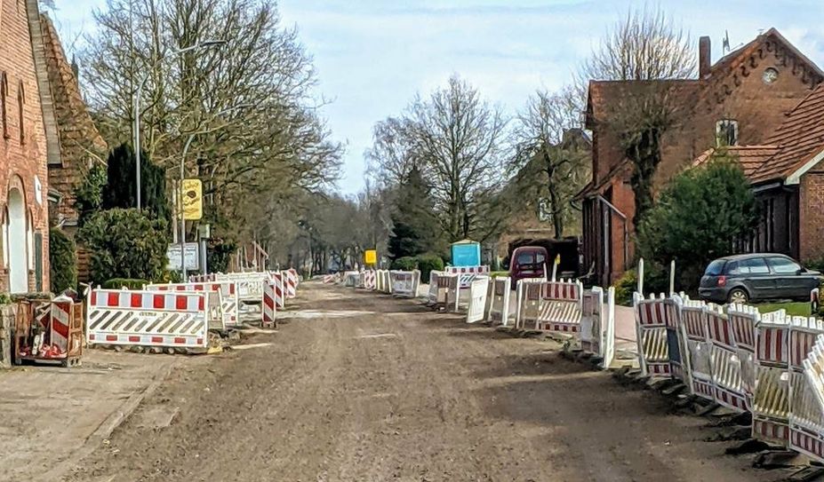 Die Ortsdurchfahrt in Kirchwistedt wird saniert.