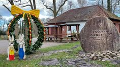 Mit der Aufstellung des Ostereis will der Erntefestverein auch außerhalb der Erntefestzeit an der Gestaltung des Dorfes teilhaben.