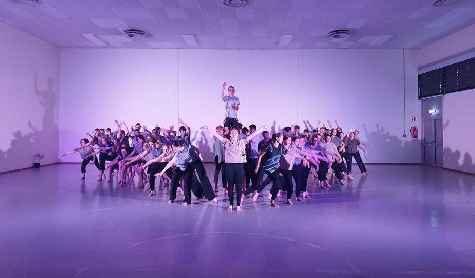 Der zehnte Jahrgang der IGS erarbeitete mit dem Bremer Choreographen Wilfried van Poppel ein 45-minütiges Tanztheater. Foto: tobo