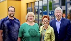 Die Kandidatinnen und Kandidaten für den Wahlbereich 1: Fabien Grimm, Petra Finke, Beate Liebe und Martin Wagener.