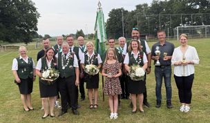 Das aktuelle Königshaus freut sich auf ein hoffentlich erfolgreiches Schützenfest.