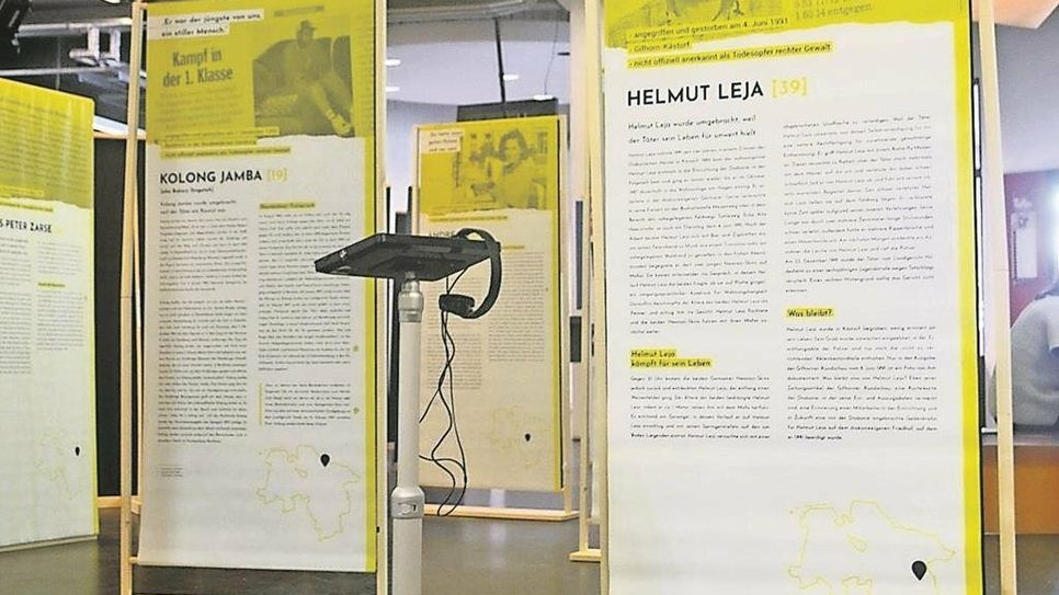 Mindestens zehn Menschen wurden in Niedersachsen seit 1990 aus rechten Motiven umgebracht. An sie wird mit der Ausstellung erinnert.