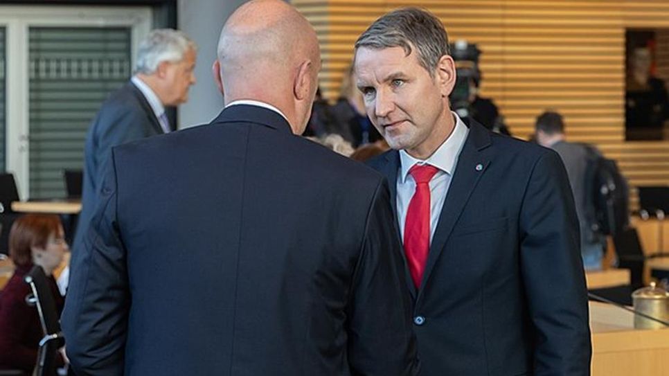 Björn Höcke (hier 2020 im Thüringer Landtag) geht mit der AfD als eindeutiger Sieger der Landtagswahl in Thüringen hervor.