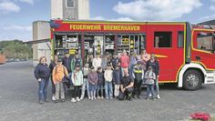 Bei diesem außergewöhnlichen Ausflug, den die Berufsfeuerwehr Bremerhaven ermöglichte, staunte jedes Kind.