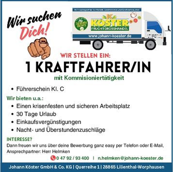 Kraftfahrer / Kommissionierer