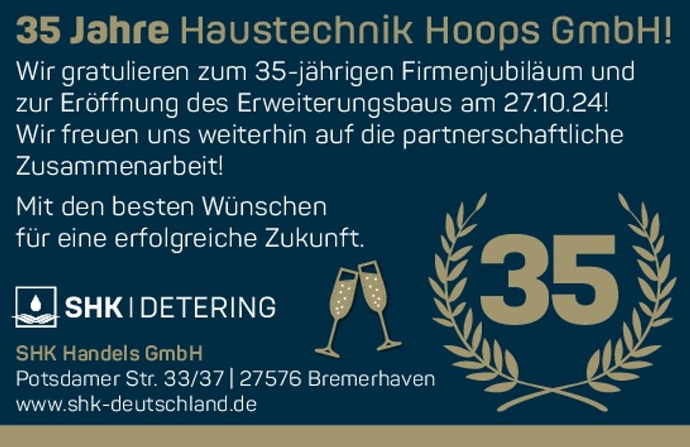 Wir gratulieren zu 35 Jahren