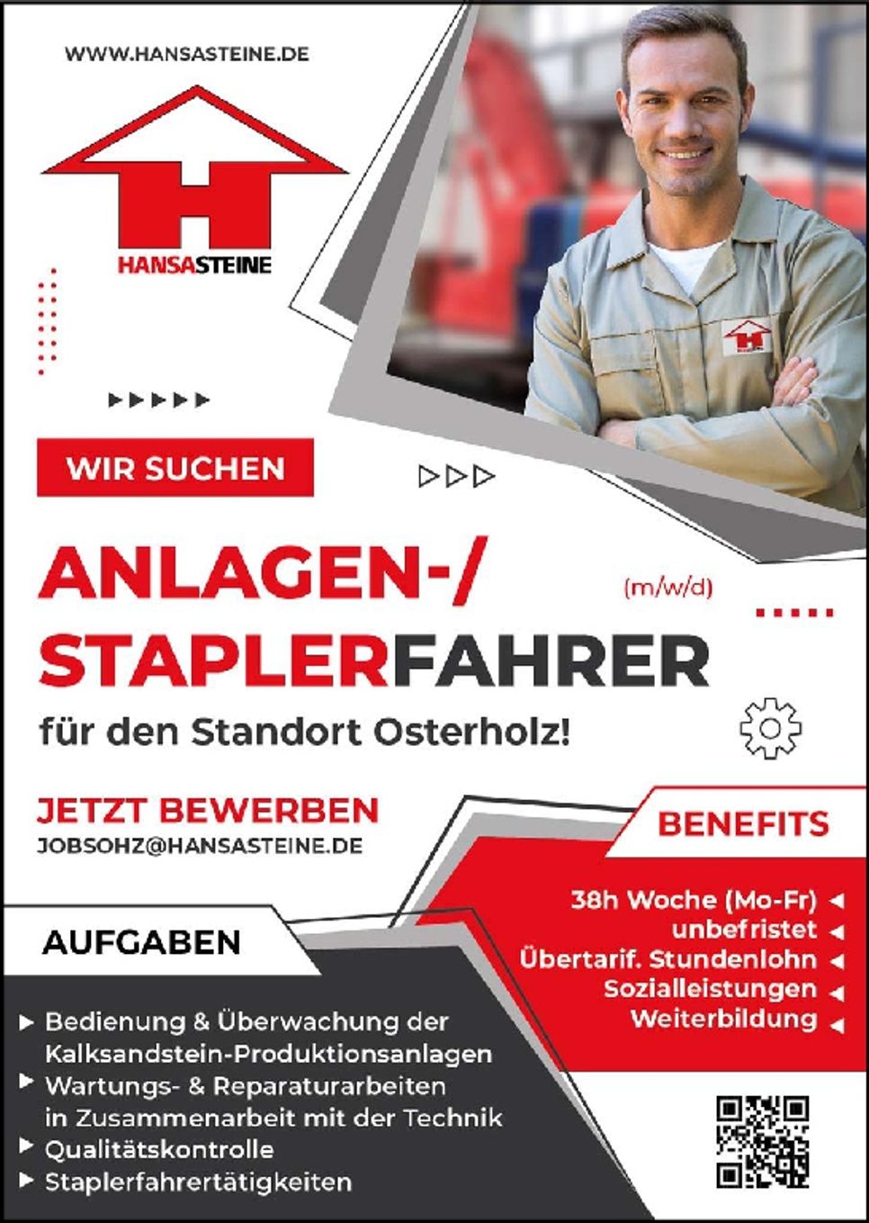 Anlagen-StaplerFahrer